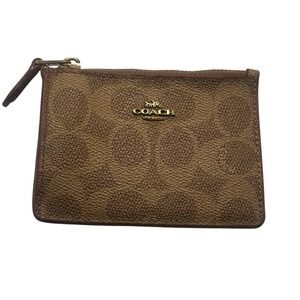 Coach Coin/Card Holder with Keychain Vintage Leather